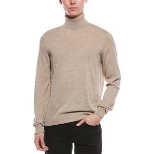 Bruno Magli Mens  Merino Wool Turtleneck Sweater, Brown